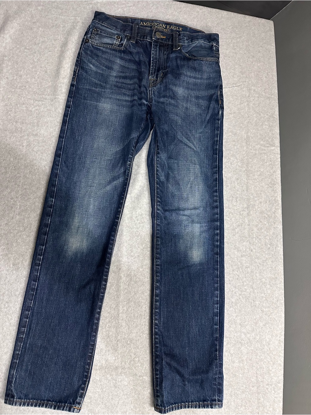 American Eagle Original Straight Jeans Men’s 30x34 100% Cotton Blue Denim